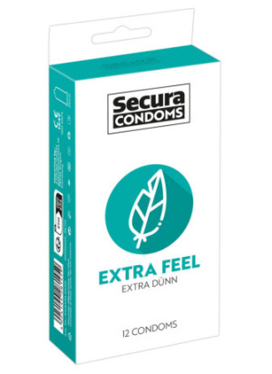 Préservatifs lubrifiés extra fin en latex x12 avec réservoir Extra Feel 53 mm - R416495